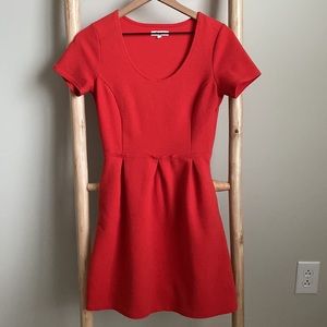Madewell Red Rib Bistro Dress Sz 4